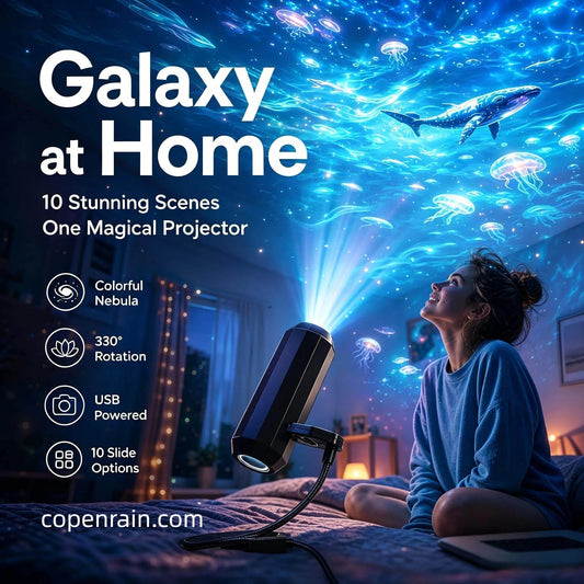 🌙✨ ¡OFERTA 50% OFF! Proyector USB de Galaxia y Luna – Luz Nocturna HD Mágica para Tu Habitación