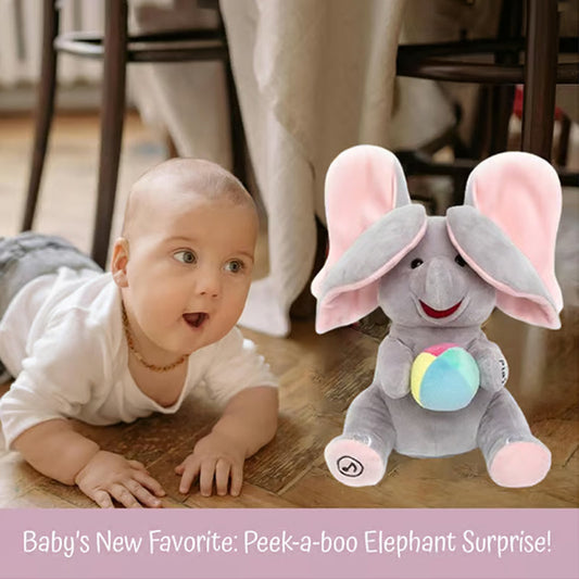 🐘 Lindo Elefante de Peluche que Juega a las Escondidas – Divertido y Tierno Compañero para Todos los Niños ✨🎉