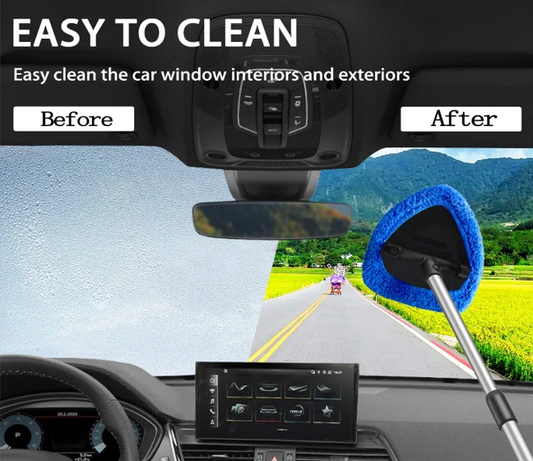 🚘💦 ¡50% OFF + Compra 2 y Lleva 1 Gratis! Kit de Limpieza para Parabrisas – Mango Extensible y Cabezal Giratorio 180°