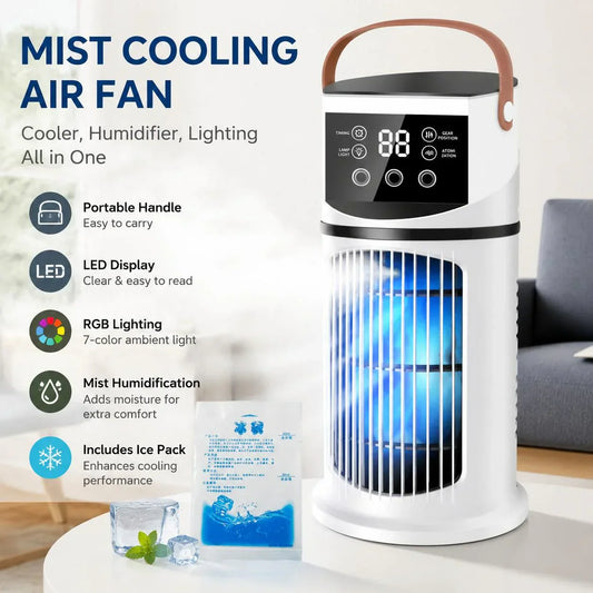 ❄️💨 ¡50% OFF! Ventilador Enfriador de Agua Multifuncional – Refresca y Humidifica tu Espacio