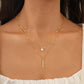 Elegante collar en capas con un delicado colgante🎁