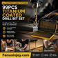 ¡50% DE DESCUENTO POR TIEMPO LIMITADO! 🔥 🔧 ¡La herramienta de alta eficiencia favorita de los artesanos expertos! Oferta directa de fábrica - Juego de brocas con recubrimiento de titanio de 99 piezas