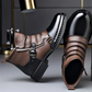 🔥 Botines de Cuero para Hombre Bicolor – Cremallera Lateral, Suela Antideslizante y Estilo Británico Moderno 👢🇲🇽