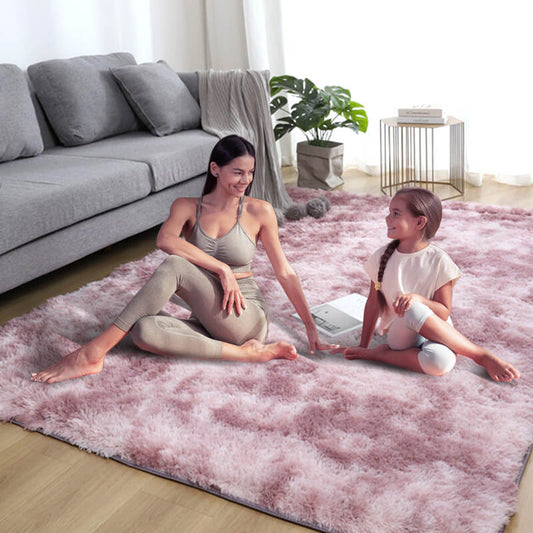 🌈✨ Alfombra de Suelo de Felpa con Degradado de Color – Ultra Suave, Moderna y Acogedora 🧸🏡