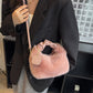 👜 Bolsa de Faux Fur 2026 – Asa Plegable de Piel, Versátil (Bandolera/Armpit/Hombro), Suave de Visón y Cierre de Cremallera ✨💖