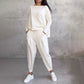 ✨👕🔥 Conjunto de 2 Piezas Mujer – Camiseta y Pantalón de Manga Larga con Cuello Redondo 💖 Estilo Casual y Moderno | 🌟 Comodidad Todo el Día | ⚡ Diseño Elegante y Versátil