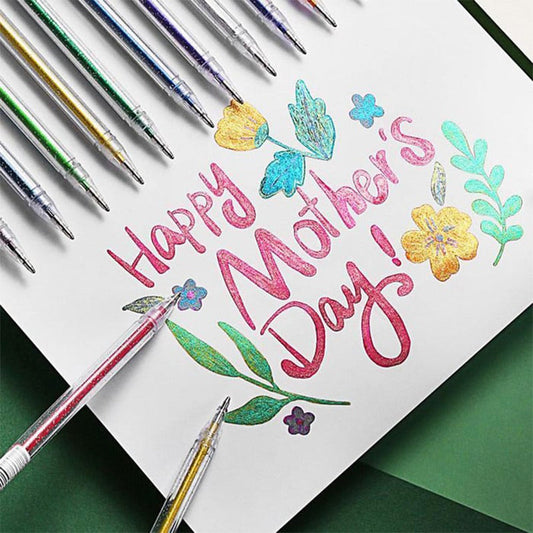 🎨 Set de Bolígrafos de Gel con Purpurina – Colores Brillantes y Creativos para tus Proyectos ✍️✨