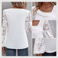 ⏰🔥 ¡OFERTA 50% OFF! 👚✨ Top de Encaje Recortado de Manga Larga para Mujer – Elegante, Romántico y Fácil de Combinar