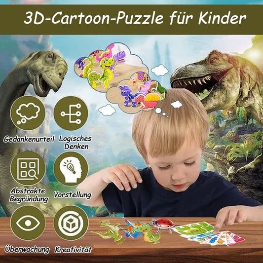 🔥 50% DE DESCUENTO 🔥 Rompecabezas 3D de Dibujos Animados para Niños (25 Piezas) – Diversión y Aprendizaje en Cada Pieza 🧩✨