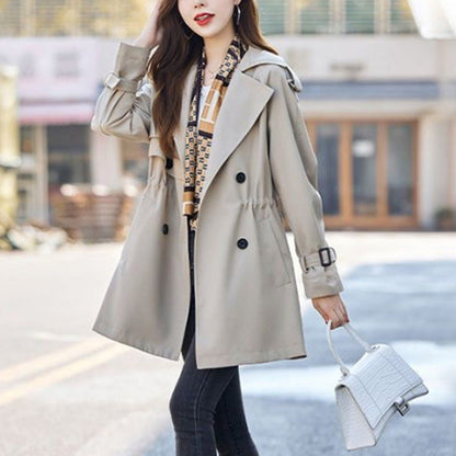 ✨Free Shipping✨ Fashionable High-End Women's Windbreaker With Mid-Length Lapel