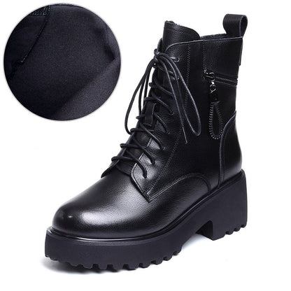 🔥35%OFF🔥Women's Winter Chunky Heel Warm Fur Lined Fashion Boots