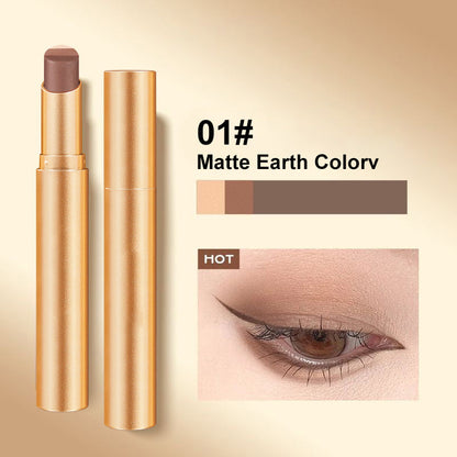 🔥 50% DE DESCUENTO 🔥   ✨ 3 Colores en 1 Barra de Sombra de Ojos   Un Solo Toque, Maquillaje Perfecto 💄😍