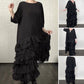 ✨💃 Vestido Fluido Oversize con Volantes y Capas – Elegante, Cómodo y Perfecto para Cualquier Ocasión