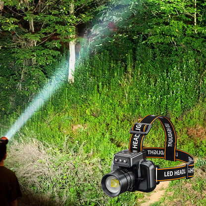 🔦 Linterna Frontal Potente – Luz Brillante y Vida Útil Ultrarlarga, Ideal para Aventuras y Trabajo ✨🏕️