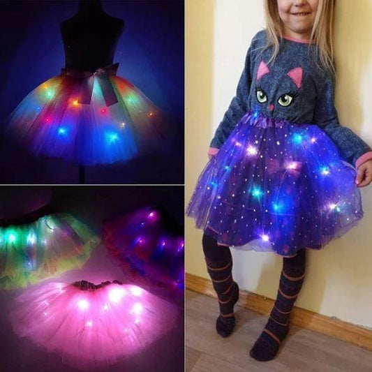 👑✨ ¡OFERTA 50% OFF! Falda Tutú LED de Princesa Hada para Niñas – Brillo Mágico, Diseño Encantador y Diversión en Fiestas 🎀🌟