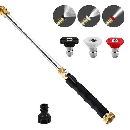 ⏰🔥 ¡50% DE DESCUENTO POR TIEMPO LIMITADO! 💦 Pistola de Agua a Alta Presión – 3 Boquillas Intercambiables y Aleación de Aluminio Resistente 🚗🌿