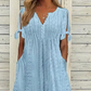 ⏰Rebajas de último día 50% de descuento💃Vestido elegante sólido cuello pico calado de mujer