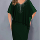 ✨👗 ¡OFERTA 50% OFF! Vestido Elegante Midi con Escote en V y Pedrería – Glamour, Comodidad y Estilo Sofisticado 💎