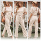 👖✨ Mono de Pierna Ancha y Cintura Alta para Mujer – Elegancia, Comodidad y Estilo Sofisticado para Todo el Día 💃🌸