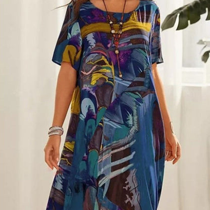 💃🌴 Vestido Elegante de Seda de Morera “Tropical Breeze” – Ligero, Fluido y Sofisticado ✨👗