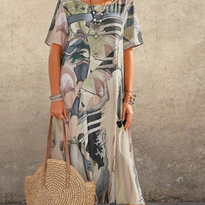 💃🌴 Vestido Elegante de Seda de Morera “Tropical Breeze” – Ligero, Fluido y Sofisticado ✨👗