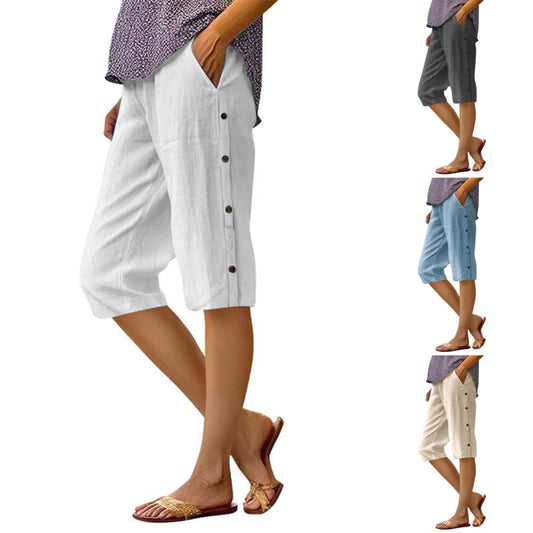 ⏰🔥 ¡50% DE DESCUENTO POR TIEMPO LIMITADO! 🌿👖 Pantalones Capri de Mujer – Suaves, Transpirables y Cómodos para Todo el Día 🌸💖