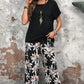 ⏰🔥 ¡50% DE DESCUENTO POR TIEMPO LIMITADO! 👚👖 Conjunto Casual de Mujer – Pantalón Ancho y Top de Manga Corta con Estampado Floral 🌸💖