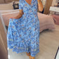 💃🌸 Vestido con Estampado Floral y Cuello en V – Elegancia Fresca y Estilo Perfecto para el Verano ☀️👗