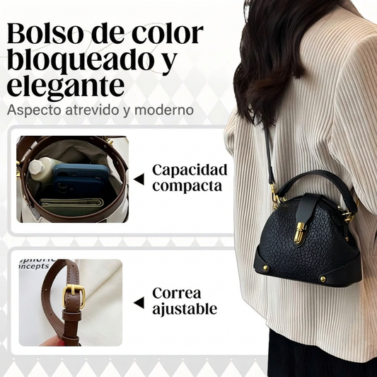 ⏰🔥 ¡50% DE DESCUENTO POR TIEMPO LIMITADO! 👜 Bolso Elegante con Bloques de Color – Estilo Moderno y Sofisticado ✨