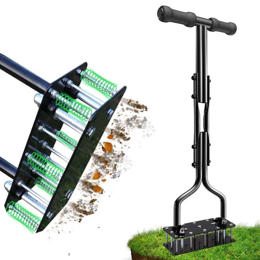 ⏰ ¡Oferta Limitada 50% OFF! 🌿 Aireador de Césped de Alto Rendimiento – Púas que Reviven tu Jardín 💪💐【Stock Limitado】