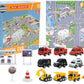 🚗Calendario de Adviento para Niños para Niños: Conjuntos de Juguetes de Vehículos de Ingeniería de Construcción de Aleación