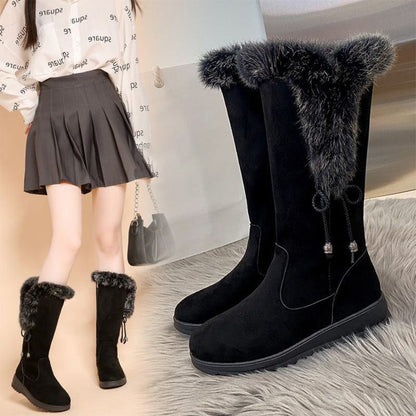 ❄️👢 Botas de Invierno a Media Pantorrilla para Mujer – Cálidas, Antideslizantes y Duraderas para Todo el Día 🧥✨