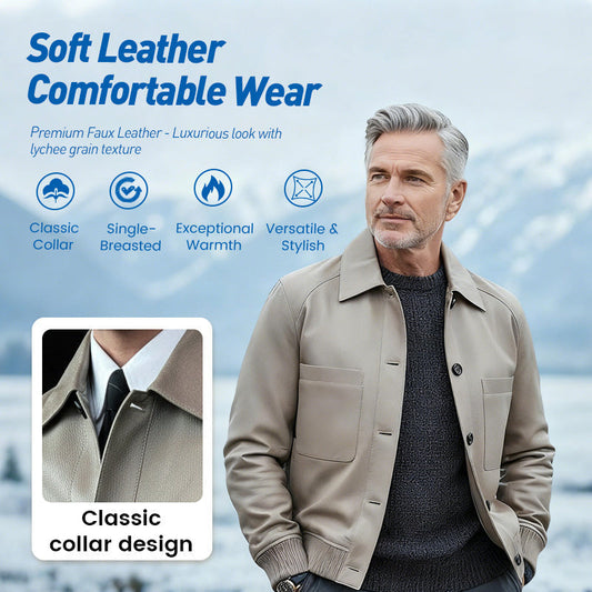 🧥🔥 ¡50% DE DESCUENTO! Chaqueta Clásica de Cuero Sintético para Hombre — Estilo Premium & Súper Duradera | ¡Envío Gratis! 🚚✨