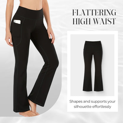 🔥 ¡50% DE DESCUENTO! ✨ Leggings Acampanados Ultra Sculpt con Control de Barriga y Cintura Alta – Estilo y Comodidad Todo el Día 💖👖