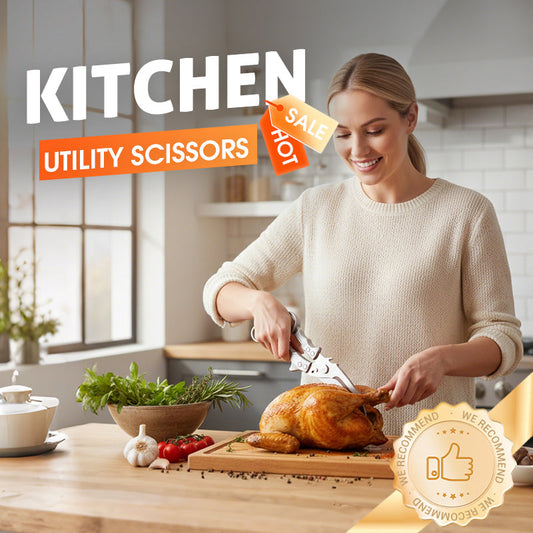 ⏰ ¡Oferta Limitada 50% OFF! 🔪 Tijeras de Cocina Desmontables para Huesos de Aves – Corte Fácil, Seguro y Rápido 🐔✨🏠