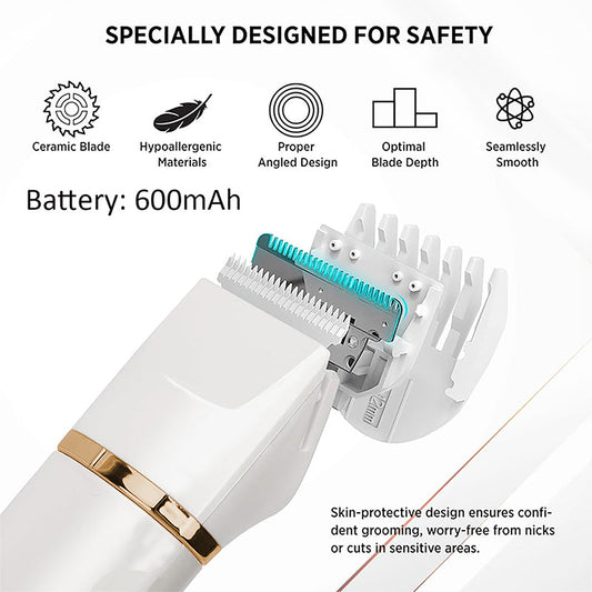✂️🔋 Recortadora Eléctrica 3 en 1 con Base – Precisión Profesional, Todo en un Solo Dispositivo 💈✨