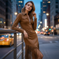 ⏰🔥 ¡OFERTA 50% OFF! 👗🤎 Vestido Midi Retro para Mujer con Flecos y Cremallera – Estilo Western, Silueta Favorecedora y Look Atrevido