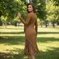 ⏰🔥 ¡OFERTA 50% OFF! 👗🤎 Vestido Midi Retro para Mujer con Flecos y Cremallera – Estilo Western, Silueta Favorecedora y Look Atrevido