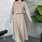 ✨ Conjunto de Punto de 2 Piezas para Mujer   Vestido Midi sin Mangas + Top Corto · Elegante y Moderno 👗