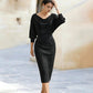 🔥 Vestido Elegante Adelgazante para Mujer – Cintura Ceñida y Silueta que Resalta tu Figura ✨💃que Favorece la Figura ✨💃