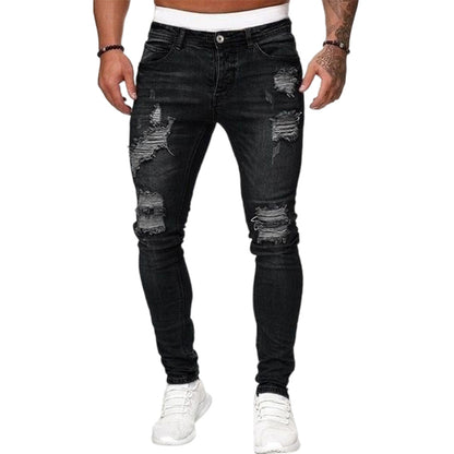 👖 Vaqueros Ajustados Rotos para Hombre – Estilo Moderno, Elegante y Urbano ✨💪