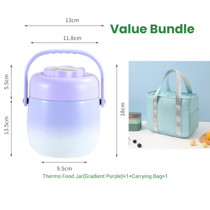 🥣 Termo para Alimentos de Acero Inoxidable – Aislamiento al Vacío de 1.5L para Mantener tus Comidas Calientes o Frías Todo el Día 🌡️✨
