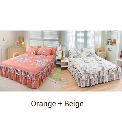 🛏️✨ Juego de Falda de Cama de 3 Piezas con Volantes – Elegancia y Comodidad para tu Dormitorio 🌸💖🛌