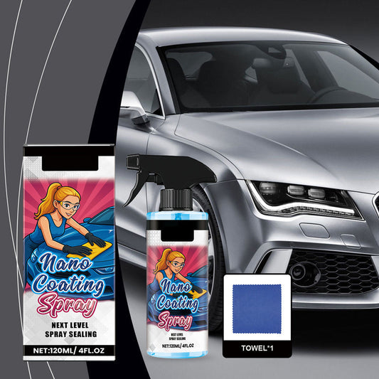 🚗✨ Spray Abrillantador para Coches + Toalla – Brillo Instantáneo sin Rayar, Protección Duradera contra el Polvo 🧼🌟