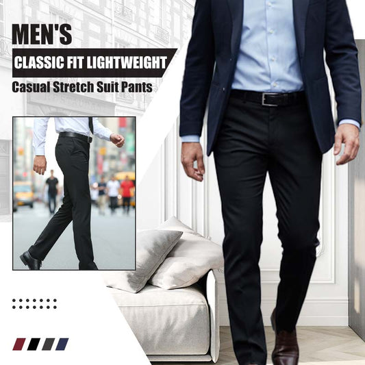 👖✨ Pantalones de Traje Elástico Casual para Hombre – Ligero, Clásico y de Ajuste Perfecto para Cada Ocasión 💼👌