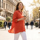 👚✨ Camiseta de Solapa para Mujer con Escote en V y Bolsillos – Estilo Casual, Cómodo y Elegante para el Día a Día 🌸💖