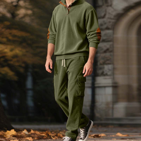 👕👖 Conjunto de 2 Piezas: Jersey y Pantalones Cargo de Moda para Hombre – Estilo, Comodidad y Funcionalidad en un Solo Look 🌟💥