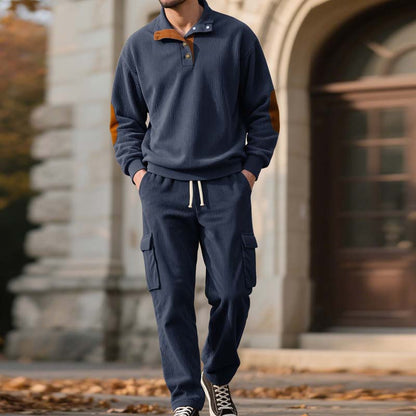 👕👖 Conjunto de 2 Piezas: Jersey y Pantalones Cargo de Moda para Hombre – Estilo, Comodidad y Funcionalidad en un Solo Look 🌟💥