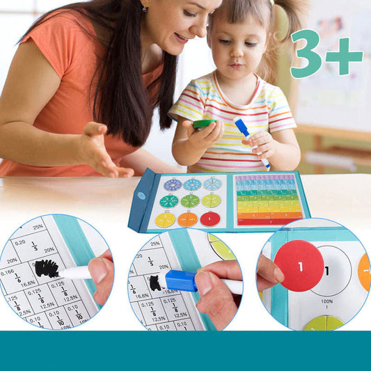 🧠🧲 Tablero Magnético de Aprendizaje de Fracciones para Niños – Aprende Matemáticas Jugando, Visual y Divertido 📐✨