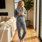 🔥👟 Conjunto de Estar por Casa para Mujer con Sudadera con Capucha y Pantalones Deportivos de Cremallera Completa – Máxima Comodidad y Estilo Casual para tu Día a Día ✨💖